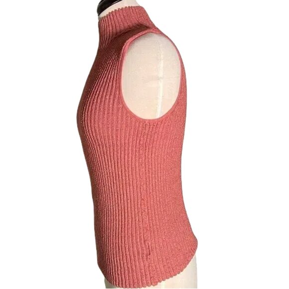 Moth Pink Ribbed Tank Top - Picture 3 of 4